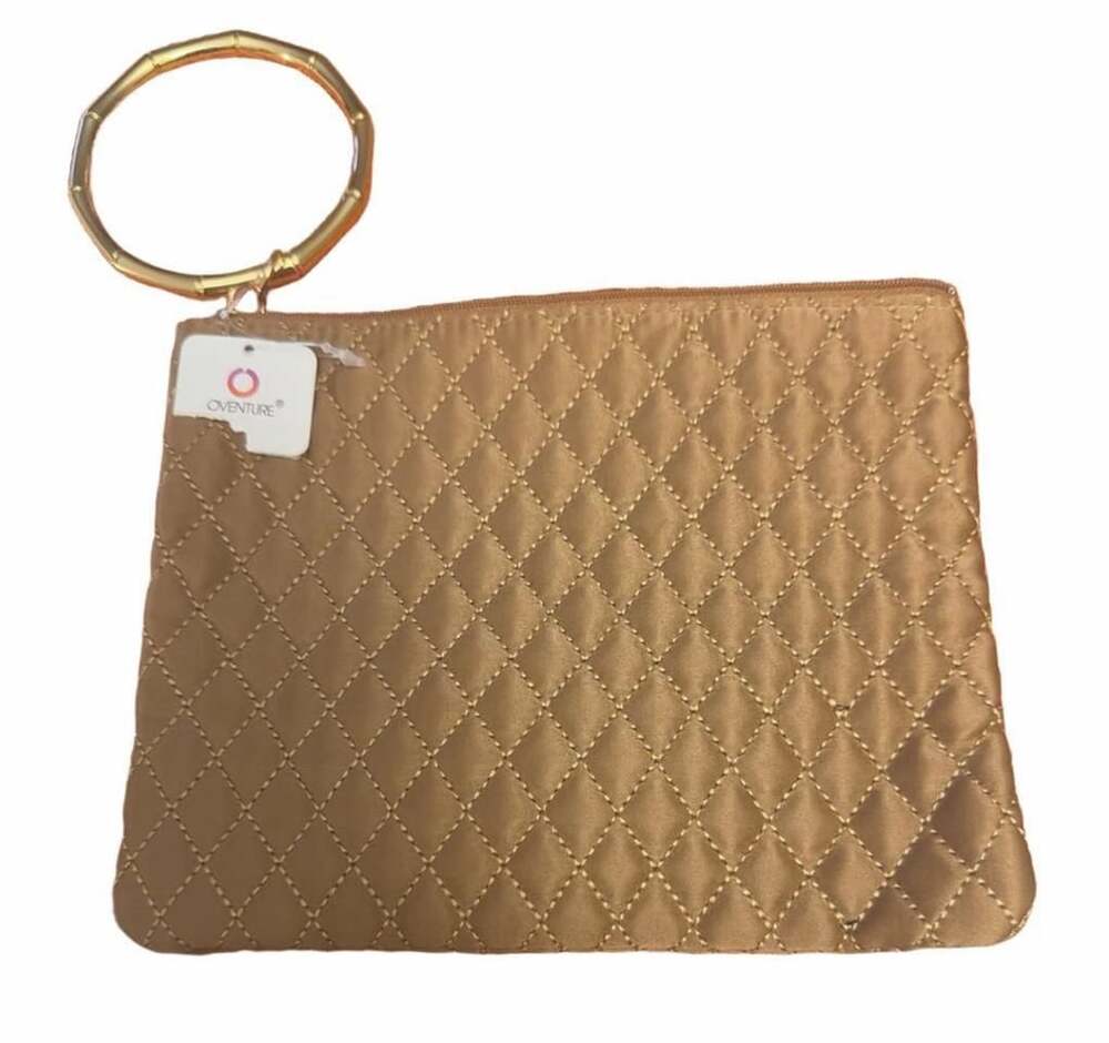 O-Venture Big O Caramel Quilted Bracelet Pouch